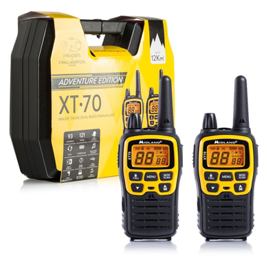 MIDLAND XT-70-ADVENTURE, kit em caixa 2 radios PMR446