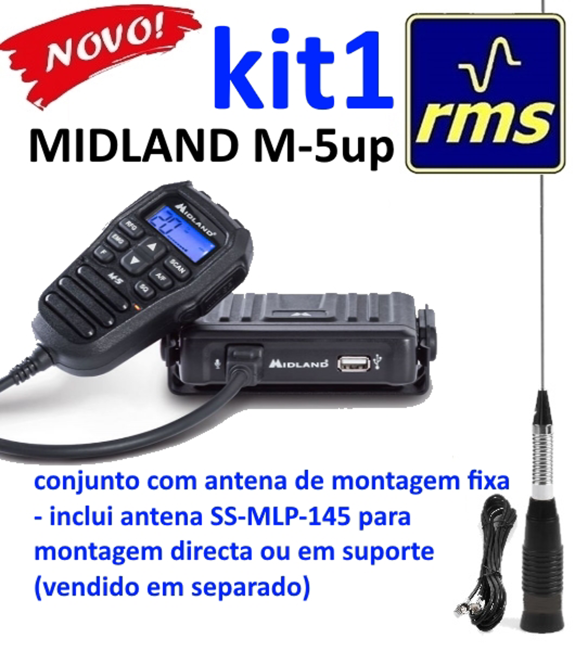 MIDLAND M-5up + antena SS-MLP-145