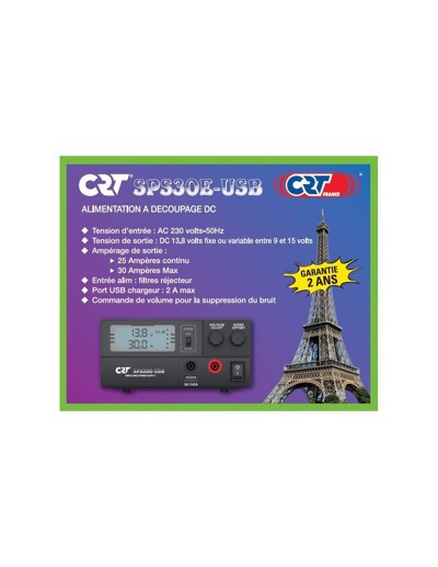 CRT SPS30E-USB, alim. 25-30A