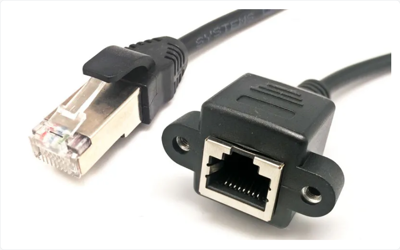Cabo extensão RJ45 macho/fêmea-painel 1mt